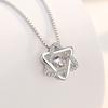 Qiao Lanxuan, collar elegante de estrella de seis puntas de imitación de plata esterlina, joyería de clavícula, colgante de estrella para mujer, venta al por mayor
