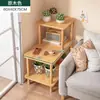Mesa de Centro Nórdica Sala de Estar Apartamento Pequeño Mesa Lateral para Sofá Casa de Alquiler Dormitorio Estante de Almacenamiento de Mesita de Noche Mesa Cuadrada Gabinete Lateral Simple