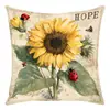 Nueva Funda de Almohada Ultra Suave con Planta Floral de Primavera para Coche, Oficina, Sofá, Funda de Cojín Lumbar, Terciopelo de Piel de Durazno Decoración del Hogar