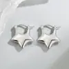 Aretes de Clip de Estrella de Cinco Puntas, Estilo Minimalista, Diseño de Nicho para Mujer, Pendientes de Moda 2023, Superficie Lisa, Pendientes Versátiles y Únicos