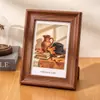 Molduras para fotos no atacado 6 polegadas Porta-retrato 7810 polegadas Moldura A4 horizontal Moldura de madeira simples para pintura a óleo Moldura vazia Pendurar na parede Personalização