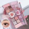 MISSLARA Paleta de Sombras de Ojos Rourly Doce Colores Estudiante Mate Perlado Color Tierra Estudiante Sequin Ojo Color Té con Leche