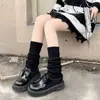 Meias Empilhadas Y2k Meias Brancas de Cano Longo para Panturrilha Jk Primavera e Outono Versátil Lolita Modificado para Afinar a Perna Japonesa