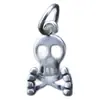 Colgante de Calavera Hueso de Plata de Ley S925 Accesorios Hechos a Mano para DIY Material de Cuerda Trenzada para Pulsera Colgante del Bosque de Cadáveres de Xizang
