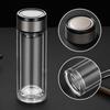Fabricantes de lojas de departamento por atacado copo de chá transparente impressão High Borosilicate dupla camada de vidro logotipo de vidro publicidade copo presente