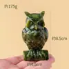 Piedra cruda de cristal transfronteriza, adorno de búho Xiuyu, talla de animal de jade natural, decoración de mascota de té de escritorio al por mayor
