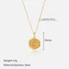 Collar Retro Francés Trenzado Estrella y Luna de Acero Inoxidable, Personalizado y Moderno Colgante de Metal Tejido para Mujer Cadena de Acero de Titanio