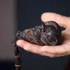 Pieza de Mano de Calabaza Tallada de Dragón de Madera de Águila con Múltiples Niños y Bendiciones, Colgante de Talla de Madera para Colgar o Juego Portátil, Adorno Artesanal
