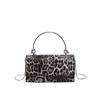 Comercio Exterior Ropa de Trabajo Sencilla y Versátil Bolsa Pequeña para Mujer 2025 Moderna y Genial Estampado de Leopardo Cadena Bolso Cruzado Elegante Cartera Bolso Cuadrado Pequeño