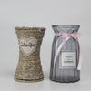 Decoración de jarrón sala de estar arreglo floral estrellado flor seca Tejido de ratán maceta cesta de flores vidrio transparente cerámica nórdica