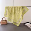 Pañuelo Cuadrado Pequeño de Algodón Puro con Patrón de Puntos de Anacardo, Pañuelo de Seda Estampado de Alta Gama, Pañuelo para la Cabeza, Chal, Bufanda para el Cuello, Bufanda Profesional para el Cuello de Mujer, Bufanda