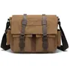 Suministro Directo de Fábrica Bolso Cruzado de Lona para Hombre, Bolso Mensajero Multibolsillos, Bolso de Hombro de Lona Duradero