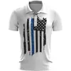Camiseta POLO de Manga Corta para Hombre Impresa en 3D para el Día de la Independencia Europeo y Americano Transfronterizo, Top Deportivo Casual de Moda