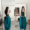 Nuevos Pantalones Casuales Morados de Pierna Ancha para Mujer, Nuevo Estilo Primavera y Otoño 2026, Corte Holgado con Efecto de Caída, Pantalones de Chándal con Cintura Empalmada, Pantalones Deportivos