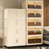 40 Wide Household dobrável caixa de armazenamento de plástico engrossado montagem livre rack de armazenamento sala de estar lanche armário de armazenamento de brinquedo