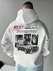 Moletom Esportivo Oversize Mustang Gt com Capuz Branco-GG