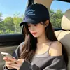La circunferencia de cabeza grande hace que la cara parezca más pequeña, gorra de béisbol bordada con letras para mujer, estilo chica dulce coreana, gorra de pico para viajes al aire libre, sombrero de protección solar para hombre