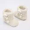 Zapatos de Terciopelo con Lazo para Niños para Niños de 1-3-6 Años Botas de Nieve para Niños Zapatos de Algodón para Bebé de Invierno Botines Botas de Piel para Niñas