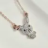 Venta Directa de Fábrica Personalizada Moda Cadena para Clavícula Collar con Colgante de Circonita Nuevo Diseño Calidad Ins Estilo Minimalista Europeo y Americano