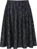 Saia feminina HDE, saia de comprimento médio, saia de patinação, comprimento até o joelho, cintura alta, com estampas interessantes