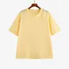 Suéter holgado para mujer de talla grande, top de manga corta, Otoño 2026, casual, versátil, tejido, V23820