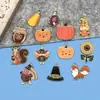 Mezcla 50 Colgantes de Pavo de Acción de Gracias, Calabaza y Hongo de Dibujos Animados Accesorios para Pulsera y Llavero DIY