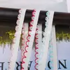 Al por mayor coloridos en stock 1.2cm concha encaje gomas para el pelo lencería hecho a mano ropa de muñeca dobladillo borde de capullo hueco banda elástica