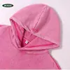 Moletom com capuz solto e aspecto desgastado vintage 400G, moletom moderno de marca transfronteiriça unissex oversized com lavagem especial