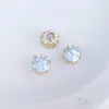 Pingente de Zircônia Flash Banhado a Ouro 14K Galvanizado Pingente Único Grande de Zircônia 11mm Joias Artesanais DIY Pingentes para Brincos Pulseira