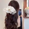 Scrunchie de Renda Estilo Coreano para Mulheres 2026 Novo Estilo Elástico de Cabelo Estilo Preguiçoso Corda de Cabelo Grande Acessório para Coque Flor de Cabelo