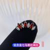 Brinco de liga de titânio F136 coroa olho de cavalo sete prego osso da orelha labial joalheria para piercing corporal titânio G23 fabricantes atacado