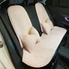 Almofada de assento de carro de verão linho cor rosa costura estilo Chanel carro almofada de assento confortável carro Quatro Estações Universal para mulheres