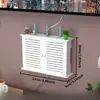 Rack de Armazenamento para Decodificador de TV para Uso Doméstico Sem Furos, Caixa de Armazenamento de Roteador de Parede para Quarto, Prateleira de Armazenamento à Prova de Poeira para Parede da Sala