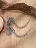 Venta Directa de Fábrica del Nuevo Conjunto de Dos Piezas de Aretes y Cadena para Oreja Estilo Bohemio de Lujo Ligero Retro con Flor, Perla y Borla de Pedrería