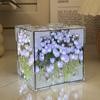 Cubo de Rubik, tulipán, flor, mar, luz de noche, hecho a mano, material de bricolaje, espejo, ramo, regalo para mujer, regalo de cumpleaños, pareja