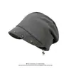 Gorro fino de primavera y otoño para mujer, gorra versátil de ala corta retro, elegante y chic, con diseño de cordón para un look casual