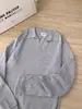 Suéter de Tricô Pulôver com Gola V, Estilo Leve Maduro, Gola Reversível, Peso Pesado, Polo Masculino Vintage de Manga Longa, Casual Americano, Roupa de Outono