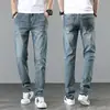 Nuevos Jeans Casuales de Pierna Recta de Alta Gama Azul Grisáceos para Hombre, Pantalones Versátiles de Moda para Primavera y Otoño, Colección Primavera 2026