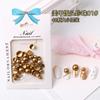 40 Piezas Arte para Uñas Cóncavo Pan al Vapor Joyería de Perlas Fototerapia Decoraciones para Uñas DIY Perla Grande Cremosa Blanca Tridimensional
