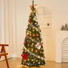 Árbol de Navidad Plegable TEMU Malla Bolas de Colores Árbol Verde Simulado Sala de Estar del Hogar Retráctil 1.8 Metros Árbol Decorativo
