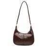 Popular Transfronteriza Retro Maillard Simple Color Sólido Bolso Dumpling Casual Nicho Viajero Versátil Suave Cuero Bolso Cruzado