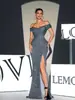 Novo Estilo Comércio Exterior Europeu e Americano Lantejoulas Uma Alça Fenda Longo Moda Festa Vestido de Noite