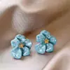 Menta Fresca ~ Pendientes de Gota de Aceite de Mariposa Estilo Bosque de Verano Pendientes Pequeños Frescos Pendientes de Diseño de Moda Nicho para Mujeres