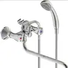 Comercio Exterior Transfronterizo Rusia Asia Central Bañera Caliente y Fría Empotrada Juego de Ducha para Baño Grifo con Tubo Extendido