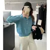 Suéter com capuz em cores de doce para usar por cima, novo outono e inverno, solto, casual, blusa de tricô estilo coreano para mulheres