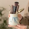 Fábrica de plantas cinzas toutinegra quente nova cerimônia do chá de salgueiro seis cavalheiros terno casa chá chá clipe colher de chá kung fu conjunto de chá acessórios