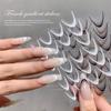 Adesivos Franceses Gradientes para Nail Art 2025 Novo Avançado Mais Fácil para Combinar Adesivos de Listras Sorriso Decoração de Unhas Vestível