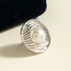 Conjunto de Anéis Europeus e Americanos Liga de Joias Anel de Sol Oco Pérola Anel de Flor Folha Geométrico Irregular