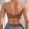Sutiã tomara que caia europeu e americano com fecho lateral de fivela lateral, tamanho grande, faz você parecer mais magra, estilo fino anti-exposição, atacado de lingerie