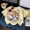 Camiseta de Verano para Niños con Muñeco de Dibujos Animados Tridimensional de Manga Corta, Nuevo Estilo, Top de Moda con Cuello Redondo para Bebé Niño